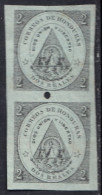 Honduras 1 1865 Escudo  Cambio De Color Pareja - Honduras