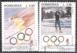 Honduras 279/80 1992 Juegos Olímpicos De Invierno Albertville Usados - Honduras