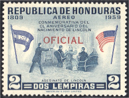 Honduras 79 1959 Servicio Oficial Aéreo Conmemorativo Al CL Aniversario De Lin - Honduras