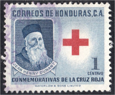 Honduras 3 1959 Beneficencia Cruz Roja Hondureña Jean Henry Dunant Usados - Honduras