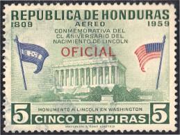 Honduras 80 1959 Servicio Oficial Aéreo Monumento A Lincoln En Washington MNH - Honduras