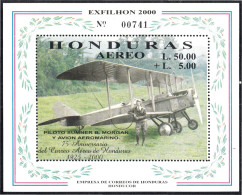 Honduras HB 62 2000 Piloto Summer Morgan Y Avión Aeromarino MNH - Honduras