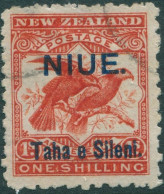 Niue 1903 SG16a 1s Orange-red Sacred Huia Birds FU - Niue