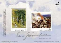 Finland Finnland Finlande 2013 Eero Järnefelt Painting Set Of 2 Stamps In Block MNH - Blocks & Kleinbögen