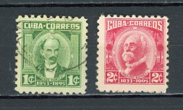 CUBA -  PATRIOTES  N°Yt 402+403 Obli. - Gebraucht