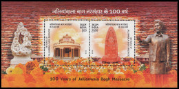 India HB 196 2019 100 Años De La Masacre De Jallianwala Bagh MNH - Autres & Non Classés