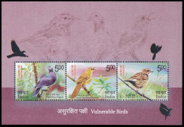 India HB 155 2017 Pájaros En Peligro MNH - Autres & Non Classés