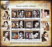 India HB 90 2011 Legendarias Heroínas Del Cine Indio MNH - Autres & Non Classés