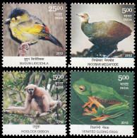 India 2431/34 2012 Fauna Endémica India MNH - Autres & Non Classés