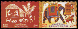 India 2418/19 2012 Arte Pinturas Murales MNH - Autres & Non Classés