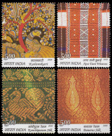 India 2208/11 2009 Tejidos Tradicionales MNH - Autres & Non Classés