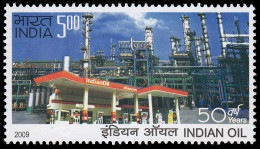 India 2144 2009 50 Años Compañía Petrolera Indian Oil MNH - Other & Unclassified