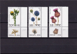 G012 Israel 1980 Thistles Plants Flowers Mint Set - Unused Stamps (without Tabs)