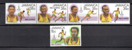 Jamaica 1980 Set Olympics/Athletics Stamps (Michel 487/81) MNH - Jamaica (1962-...)