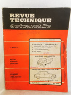 Revue Technique Automobile Originale Juin 1967 Numero Special Vehicules Utilitaires Peugeot  204 1966 1967 - Auto