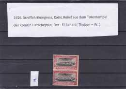 ÄGYPTEN - EGYPT- EGITTO ÄGYPTOLOGIE INT.SHIFFART-KONGRESS 1926 KÖNIGIN HATSCHEPSUT MH - Unused Stamps