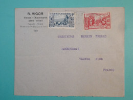 DK 11  ETS OCEANIE  BELLE LETTRE PRIVEE 1937 PAPEETE A   TROYES  FRANCE  + +AFF. INTERESSANT++ ++ + - Storia Postale