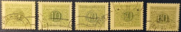 CECOSLOVACCHIA 1963 TIMBRE TAXE Yt 92-93-94-95-96 DENT. 11 1/2 - Strafport