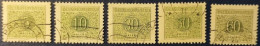 CECOSLOVACCHIA 1963 TIMBRE TAXE Yt 92-93-94-95-96 DENT. 11 1/2 - Portomarken