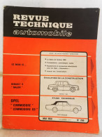 Revue Technique Automobile Originale Mai 1968 Numero 265 Renault 8 Major Et Opel Commodore  Et Commodore Gs - Auto