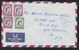 Grenada: Airmail Cover To USA, 1962, 4 Stamps, Queen Elizabeth (minor Damage) - Grenada (...-1974)
