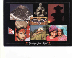 NEPAL, Mt. Everest, Garuda, Temple, Children, Terrace Fields, Living Goddess Eyes Of Soyumbu, Unused - Népal