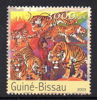 Guiné-Bissau BF 148 ( Timbre Seul ) Cirque, Tigre, Félins - Cirque