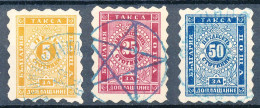 BF0493 / BULGARIEN / BULGARIA  -  1884  , Portomarken   -  3 Werte   -  Michel  1 - 3A - Unused Stamps