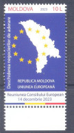 2023. Moldova, Moldova - Candidate For Membership Of European Union, 1v,  Mint/** - Moldawien (Moldau)