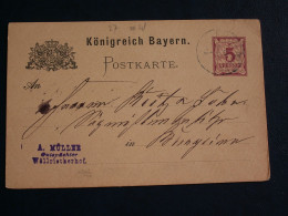ENTIER  POSTAL  De  BAVIERE  -  1903 - Documenti