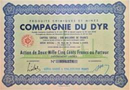 Compagnie Du Dur - Produits Chimiques Et Mines - Paris 1950 - Mines
