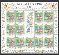 1993 MNH Ireland, Christmas Sheet, Postfris - Blocks & Sheetlets