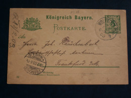 ENTIER  POSTAL  De  BAVIERE  -  1903 Avec Cachet De FRANCFORT - Documenti