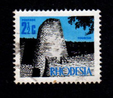 TIMBRE - RHODESIA TOURISM 2.5 C - OBLITERE - RHODESIE AFRIQUE - USED STAMP AFRICA Chateau Fortification - Autres & Non Classés