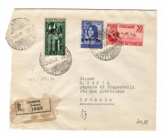 Trieste A 1949 Raccomandata Per L'interno - Poststempel