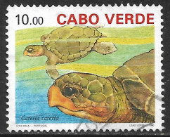 Cabo Verde – 1990 Turtles 10.00 Used Stamp - Kap Verde