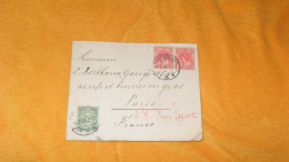 ENVELOPPE ANCIENNE DE1909../ CACHETS AMSTERDAM POUR PARIS + TIMBRES X3 - Lettres & Documents