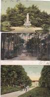 2775	96	Zeist, Slotlaan – In Het Zeister Bosch – Park Met Monument (3 Kaarten)(zie Hoeken En Randen) - Zeist