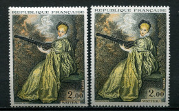 26333 FRANCE N°1765** 2F Watteau : Orange Décalé Vers Le Haut + Normal (non Inclus) 1973  TB - Ungebraucht