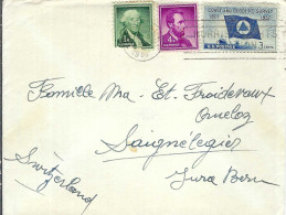 ETATS UNIS Ca.1958: LSC De Washington Pour Saignelégier (Suisse) - Brieven En Documenten