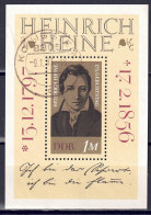 DDR 1972 - Heinrich Heine, Block 37, Gestempelt / Used - 1971-1980