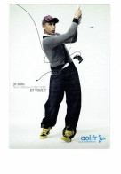 Delcampe - Cpm - Publicité -  AOL - Sport GOLF - Golfeur - Manette Jeu Vidéo - Balle - Cart'com - Golf
