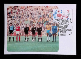 CL, FDC, 1 Er Jour, Carte Maximum, Espagne, Sports, Copa Mundial De Futbol, Sevilla, 14 Junio 1982 - Maximum Kaarten