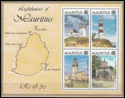 (021) Mauritius / Maurice / 1995 / Lighthouses Sheet / Bf / Bloc Phares / Leuchttürme  ** / Mnh  Michel BL 17 - Mauricio (1968-...)