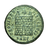 Roman Coin Constantius II Heraclea Follis AE18mm Bust / Camp Gate 04235 - L'Empire Chrétien (307 à 363)