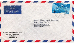 62653 - Indien - 1955 - 14As Flugzeug A LpBf BOMBAY -> Westdeutschland - Cartas & Documentos