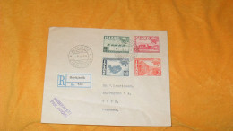 ENVELOPPE ANCIENNE DE 1949../ RECOMMANDE R N°435 REYKJAVIK ISLANDE POURV TARM DANEMARK CACHETS + TIMBRES X4 - Brieven En Documenten