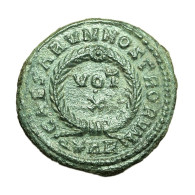 Roman Coin Constantine II Arles Follis AE19mm Bust / VOT X Wreath 04236 - L'Empire Chrétien (307 à 363)