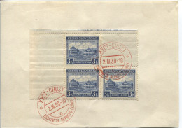 Karpaten-Ukraine  # 1 Eckrand-4erBlock Oben Links Eintagsfliege Vom 15.03.1939 - Used Stamps