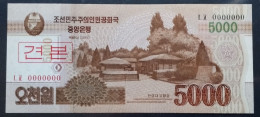 Esemplare /Specimen Corea Del Nord 5000 Won Nel 2013 /00000000 UNC P-67s (B/72 - Korea, Noord